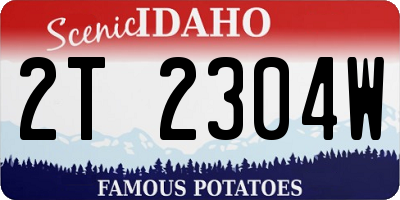 ID license plate 2T2304W