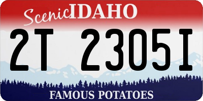 ID license plate 2T2305I