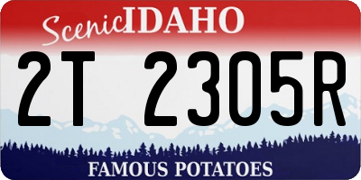 ID license plate 2T2305R