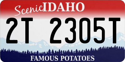 ID license plate 2T2305T