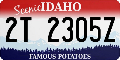 ID license plate 2T2305Z