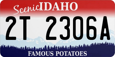 ID license plate 2T2306A