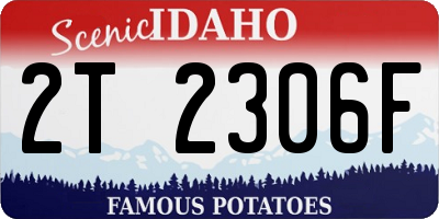 ID license plate 2T2306F