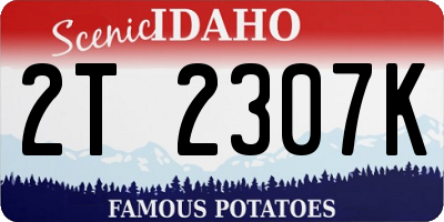 ID license plate 2T2307K