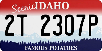 ID license plate 2T2307P