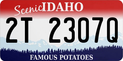 ID license plate 2T2307Q