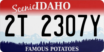 ID license plate 2T2307Y