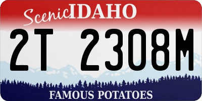 ID license plate 2T2308M
