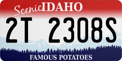 ID license plate 2T2308S