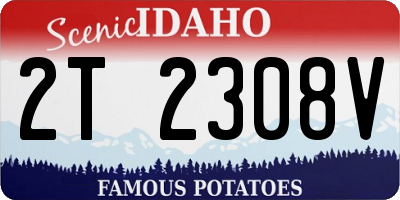 ID license plate 2T2308V