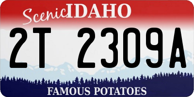 ID license plate 2T2309A