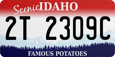 ID license plate 2T2309C