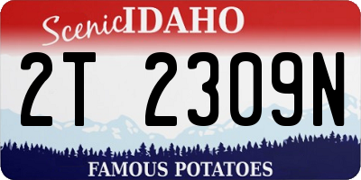 ID license plate 2T2309N