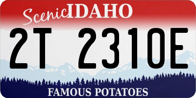 ID license plate 2T2310E