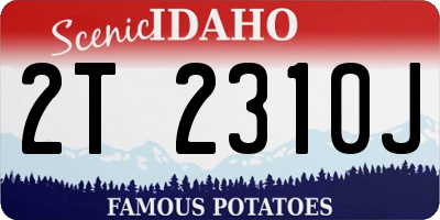 ID license plate 2T2310J