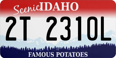 ID license plate 2T2310L