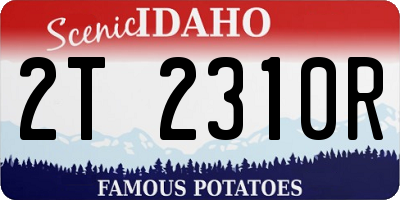 ID license plate 2T2310R