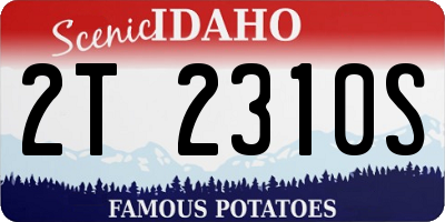 ID license plate 2T2310S