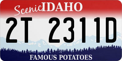 ID license plate 2T2311D
