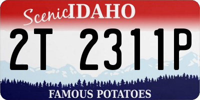 ID license plate 2T2311P