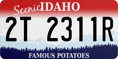 ID license plate 2T2311R