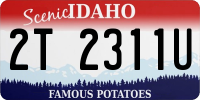 ID license plate 2T2311U