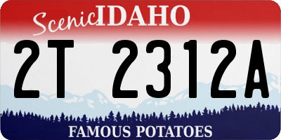 ID license plate 2T2312A