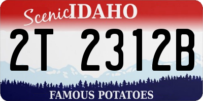 ID license plate 2T2312B