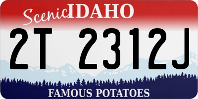 ID license plate 2T2312J