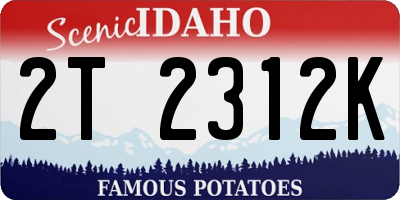 ID license plate 2T2312K