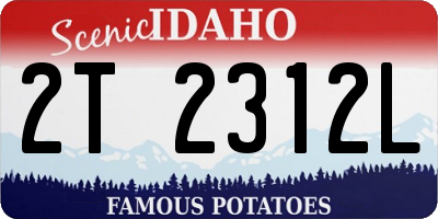 ID license plate 2T2312L