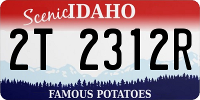 ID license plate 2T2312R