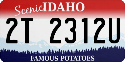ID license plate 2T2312U