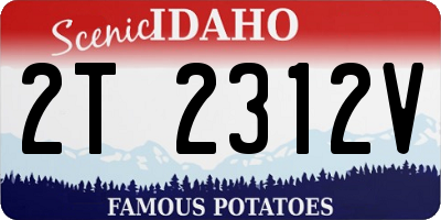 ID license plate 2T2312V