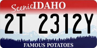 ID license plate 2T2312Y