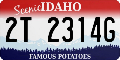 ID license plate 2T2314G
