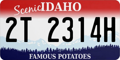 ID license plate 2T2314H