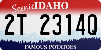 ID license plate 2T2314Q