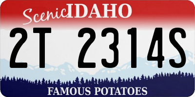 ID license plate 2T2314S
