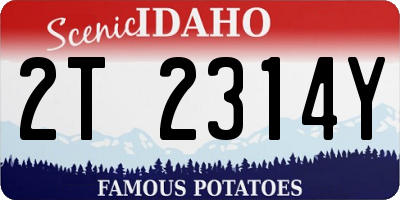 ID license plate 2T2314Y