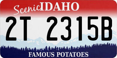 ID license plate 2T2315B
