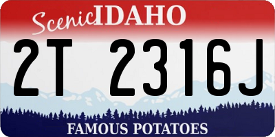 ID license plate 2T2316J