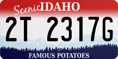 ID license plate 2T2317G