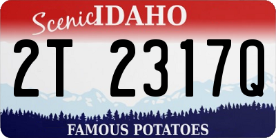 ID license plate 2T2317Q