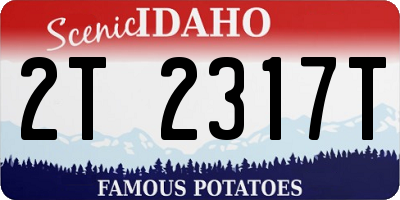 ID license plate 2T2317T