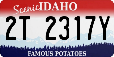ID license plate 2T2317Y