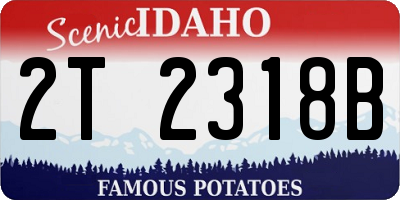 ID license plate 2T2318B