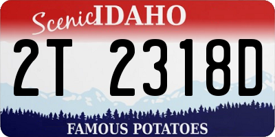 ID license plate 2T2318D