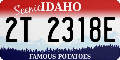 ID license plate 2T2318E
