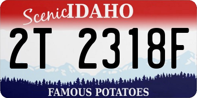 ID license plate 2T2318F